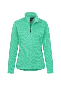 DEPROC Active Damen Strickfleecejacke "CALEDONIA WOMEN", grün, casual, Gr. 48, 100% Polyester, Jacken, Kontrastreissverschluss