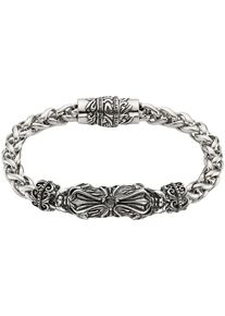 Bruno Banani Damen Edelstahlarmband "Schmuck Geschenk Armband Drachen Kreuz Ornament, B4112B/20/00/20", Edelstahl, schwarz, Edelstahl, Armbänder, mit