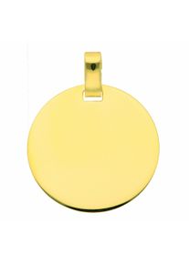 Adelia´s ADELIA ́S Damen Ketten-Anhänger "333 Gold Gravurplatte Anhänger Ø 18 mm", Gelbgold 333, gold, Gelbgold 333, Schmuckanhänger, Goldschmuck für Damen
