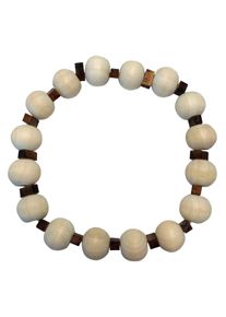 Firetti Armband "Wooden Beads", Holz-Polyamid, beige, Holz, Polyamid, Armbänder