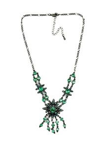Allgäu Rebell ALLGÄU REBELL Damen Kette mit Anhänger "Ina", grün, Basic, Metall, Halsketten, rustikaler Charme