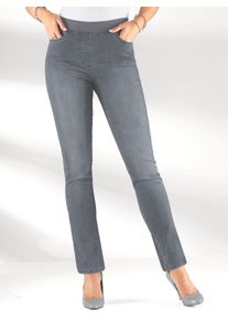 Inspirationen Damen Schlupfjeans, grau, Gr. 205, unifarben, 78% Baumwolle, 20% Polyester, 2% Elasthan, Jeans