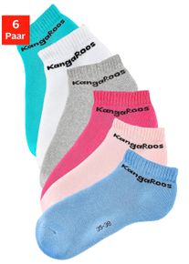 Kangaroos Damen Sneakersocken, Gr. 35, bunt, Polyamid, Baumwolle, Elasthan, unifarben, Socken, mit Frottee innen