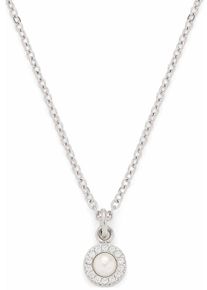 Leonardo Damen Kette mit Anhänger "Halskette Isa, 023346, 023348", Edelstahl, L: 47cm B: 1mm, weiß, Edelstahl, B:1mm, Halsketten, mit Glasstein oder