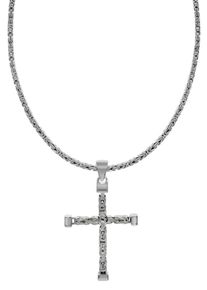 Firetti Herren Kette mit Anhänger "Schmuck Geschenk Silber 925 Halsschmuck Halskette 4-kant Königskette", Silber 925 (Sterlingsilber), L: 55cm B: