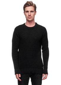Rusty Neal Herren Strickpullover, schwarz, casual, Gr. M, unifarben, 50% Baumwolle, 50% Polyacryl, Pullover, in sportlichem Design