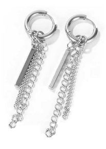 Firetti Damen Paar Creolen "Schmuck Geschenk Chain", Edelstahl, silber, Edelstahl, Ohrringe, Einhänger abnehmbar