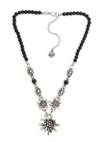 Allgäu Rebell ALLGÄU REBELL Damen Kette mit Anhänger "Milla", schwarz, Basic, Metall, Halsketten, mit Glassteinen