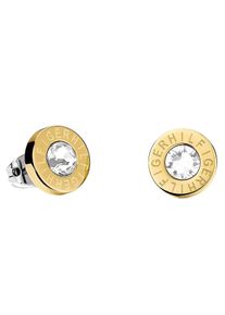 Tommy Hilfiger Damen Paar Ohrstecker "Schmuck Edelstahl Ohrschmuck Ohrringe CLASSIC SIGNATURE", Edelstahl, gold, Edelstahl, Ohrringe, mit