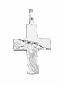 Adelia´s ADELIA ́S Damen Ketten-Anhänger "925 Silber Kreuz Anhänger mit Zirkonia", Damen,mit Zirkonia, Silber 925 (Sterlingsilber), silber, Silber 925