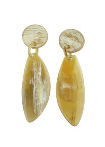 Damen Paar Ohrstecker "Cebu", beige, Collezione Alessandro, Materialmix, Ohrringe
