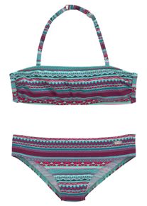 Buffalo Kinder Bandeau-Bikini "Lux Kids", grün, Gr. 170, gemustert, bedruckt, Polyamid, Bikini-Sets, mit abstraktem Druck