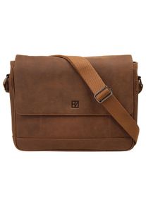 Bodenschatz Damen Umhängetasche, braun, Leder, unifarben, Taschen, echt Leder