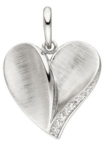 Jobo Damen Herz-Anhänger "Anhänger Herz", Silber 925 (Sterlingsilber), silber, Silber 925 (Sterlingsilber), Schmuckanhänger, 925 Silber mit Zirkonia