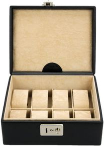 Windrose Damen Uhrenbox "Beluga, 803860.08", B/H/T: 19,5cm x 8,5cm x 15,5cm, schwarz, B:19,5cm H:8,5cm T:15,5cm, Aufbewahrungsboxen,