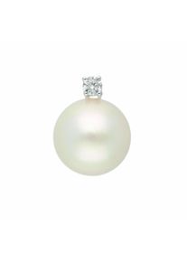 Adelia´s ADELIA ́S Damen Ketten-Anhänger "585 Weißgold Anhänger mit Diamant und Süßwasserperle", 0.060 ct VVS = sehr sehr kleine Einschlüsse mit Brillant,