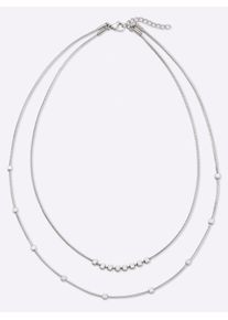 Heine Damen Collier, silber, Metall, Halsketten