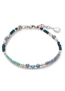 Leonardo Damen Edelstahlarmband "Natalina, 017908", Edelstahl, bunt, Edelstahl, Armbänder, mit Glasperle