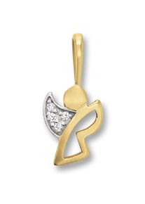 ONE ELEMENT Mädchen Ketten-Anhänger "Zirkonia Engel Anhänger aus 333 Gelbgold", Gelbgold 333-Gold, gold, Gelbgold 333, Gold, Schmuckanhänger, Damen