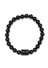 Firetti Damen Armband "Schmuck Geschenk Armschmuck Armkette Edelstein Sternzeichen", Fische, Stein-Silikon, schwarz, Stein, Silikon, Armbänder, Made