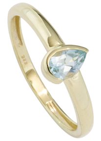 Jobo Damen Goldring, 58, Gelbgold 333, gold, Gelbgold 333, Fingerringe, 333 Gold mit Blautopas