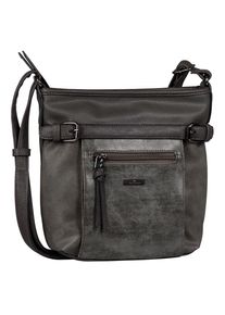 Tom Tailor Damen Umhängetasche "JUNA", grau, Polyurethan (PU), Taschen, mit Details in Metallic Optik