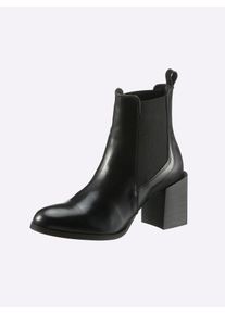 Heine Damen Stiefelette, Gr. 38, schwarz, Synthetik, modisch, Schuhe