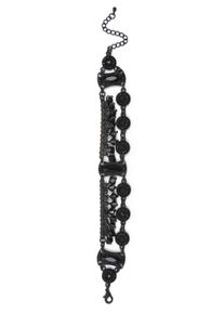 Damen Armband "Roberta", schwarz, Collezione Alessandro, Metall, Armbänder
