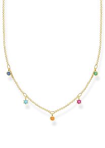 Thomas Sabo Damen Goldkette "farbige Steine gold, KE2071-488-7-L45V", 45, Silber 925 (Sterlingsilber), gold, Silber 925 (Sterlingsilber), Halsketten,