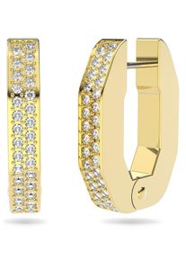 Swarovski Damen Paar Creolen "Dextera, Achteckig, 5618307, 5626084", Metall, gold, Metall, Ohrringe, mit Swarovski Kristall