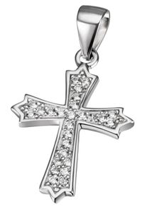 Firetti Damen Ketten-Anhänger "Schmuck Geschenk Silber 925 Halsschmuck Anhänger Kreuz", Silber 925 (Sterlingsilber), 1,20 g, silber, Silber 925