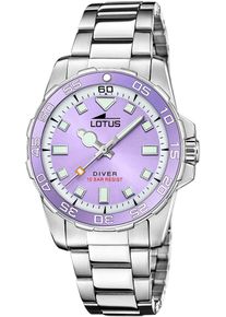 Lotus Damen Quarzuhr, silber, Armbanduhren, Armbanduhr, Damenuhr, Edelstahlarmband, bis 10 bar wasserdicht