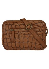 Samantha Look Damen Umhängetasche, braun, Leder, Taschen, echt Leder, Made in Italy