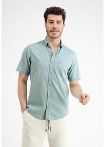 Lerros Herren Kurzarmhemd "Lerros Kurzarmhemd, Baumwoll-Leinen-Mix", blau, Gr. S, 80% Baumwolle, 20%Linen, Hemden