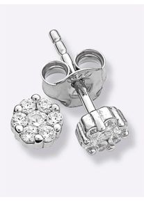 Lady Damen Paar Ohrstecker, Zirkonia ct, silber, Ohrringe