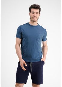 Lerros Herren T-Shirt "Lerros T-Shirt, uni", blau, Gr. S, 100% Baumwolle, Shirts