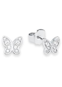 s.Oliver JUNIOR Mädchen Paar Ohrstecker "Schmetterling, 9233199", Silber 925 (Sterlingsilber), silber, Silber 925 (Sterlingsilber), Ohrringe, mit