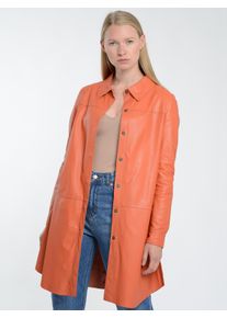 Maze Damen Langjacke "42021101", orange, Gr. S, Obermaterial: 100% Lammleder, Jacken