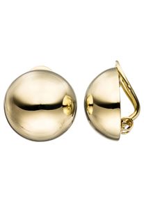 Jobo Damen Paar Ohrclips, Gelbgold 333, gold, Gelbgold 333, Ohrringe, rund 333 Gold