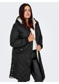 Only CARMAKOMA Damen Steppmantel "CARNEWSANDY QUILT COAT CC OTW", schwarz, casual, Gr. S, unifarben, Web, Steppware, Obermaterial: 100% Nylon, Mäntel