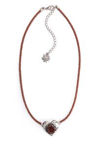 Allgäu Rebell ALLGÄU REBELL Damen Kette mit Anhänger "Maja", braun, Basic, Metall, Halsketten, mit kleinen Metallherz