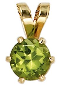 Jobo Damen Ketten-Anhänger "Anhänger mit Peridot", Gelbgold 585, gelb, Gelbgold 585, Schmuckanhänger, 585 Gold