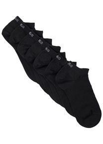 HUGO UNDERWEAR Damen Sneakersocken "Socken 6P AS UNI CC W 10", Gr. 35, schwarz, Baumwollmischung, unifarben, Socken, mit Markenschriftzug am Bündchen