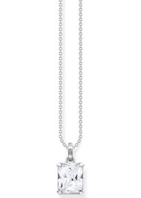 Thomas Sabo Damen Kette mit Anhänger "pinker Stein, weißer Stein, KE1964-051-14-L45V, KE1964-051-9-L45V", 45, Silber 925 (Sterlingsilber), bunt,