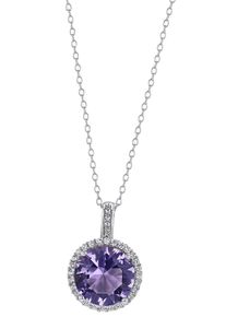 Firetti Damen Kette mit Anhänger "Schmuck Geschenk Silber 925 Halsschmuck Halskette Ankerkette Kreis", Silber 925 (Sterlingsilber), L: 45cm B: 1,2mm,
