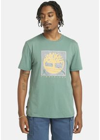 Timberland Herren T-Shirt "Short Sleeve Front Graphic Tee", braun, casual, Gr. M, bedruckt, Jersey, Obermaterial: 100% Baumwolle, Shirts, in großen