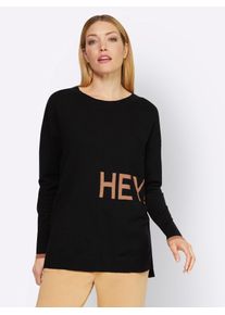 Heine Damen Rundhalspullover "Pullover", schwarz, Gr. 38, unifarben, 52% Viskose, 26% Polyester, 22% Polyamid, Pullover