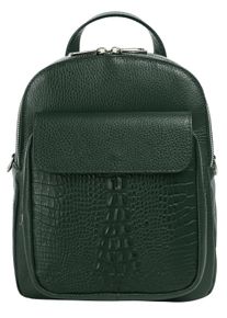 CLUTY Cityrucksack, grün, Rindsleder, Leder, modisch, Rucksäcke, echt Leder, Made in Italy