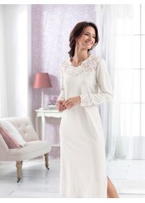 wäschepur WÄSCHEPUR Damen Nachthemd "Nachthemd", Gr. 36, beige, 50% Baumwolle, 50% Modal, unifarben, Kleider