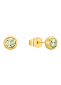 Amor Damen Paar Ohrstecker "2034450", Edelstahl, gold, Edelstahl, Ohrringe, mit Zirkonia (synth.)